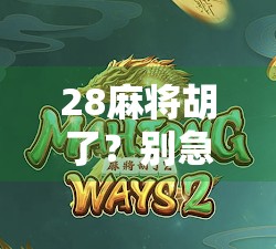 28麻将胡了？别急，先看看你是不是伪高手！