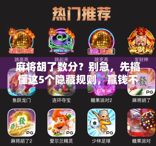 麻将胡了数分？别急，先搞懂这5个隐藏规则，赢钱不踩坑！