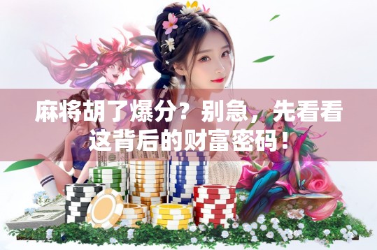 麻将胡了爆分？别急，先看看这背后的财富密码！