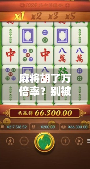 麻将胡了万倍率？别被暴富幻觉骗了！揭秘赌局背后的金钱陷阱