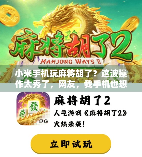 小米手机玩麻将胡了？这波操作太秀了，网友，我手机也想胡！