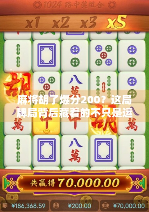 麻将胡了爆分200？这局牌局背后藏着的不只是运气，还有人性！