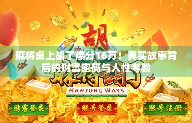 麻将桌上胡了爆分16万！真实故事背后的财富密码与人性考验