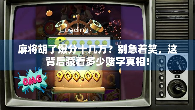 麻将胡了爆分十几万？别急着笑，这背后藏着多少赌字真相！