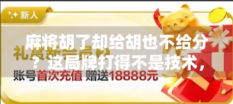 麻将胡了却给胡也不给分？这局牌打得不是技术，是人性！