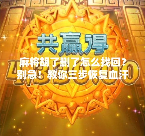 麻将胡了删了怎么找回？别急！教你三步恢复血汗局记忆！