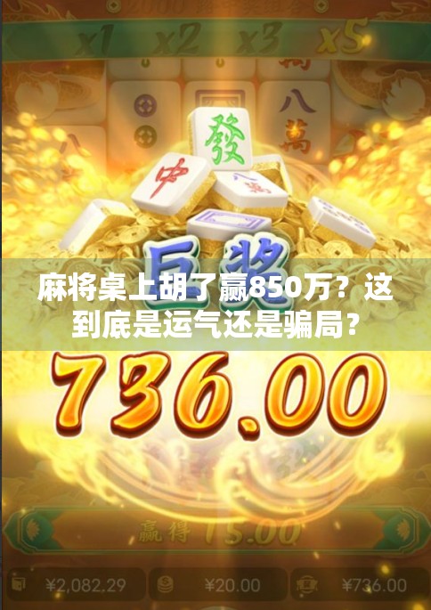 麻将桌上胡了赢850万?这到底是运气还是骗局? 麻将桌上胡了赢850万?这到底是运气还是骗局?