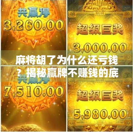 麻将胡了为什么还亏钱？揭秘赢牌不赚钱的底层逻辑