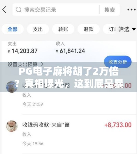 PG电子麻将胡了2万倍？真相曝光，这到底是暴富捷径还是数字陷阱？