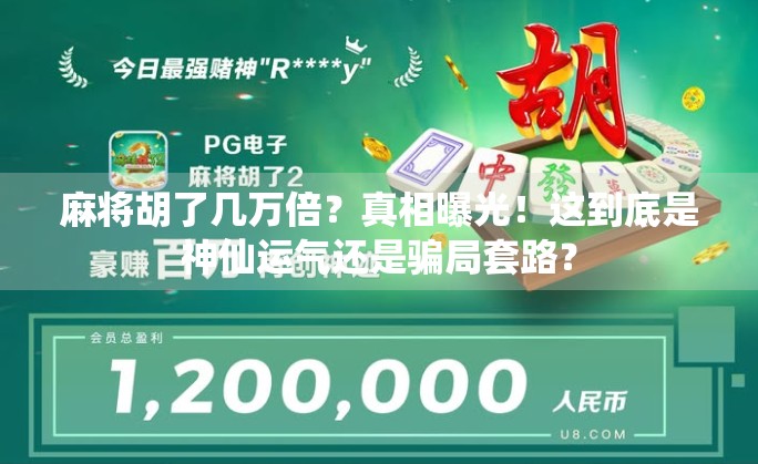 麻将胡了几万倍？真相曝光！这到底是神仙运气还是骗局套路？