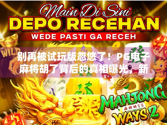 别再被试玩版忽悠了!PG电子麻将胡了背后的真相曝光,新手必看!